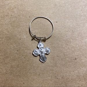 Alex and Ani Silver Cross Ring